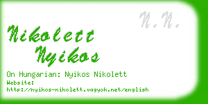 nikolett nyikos business card